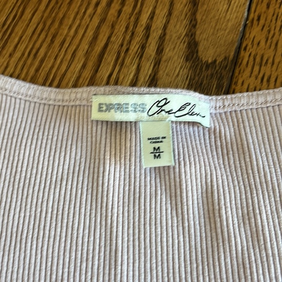 Express Ribbed Square Neck Bodysuit - Picture 3 of 4